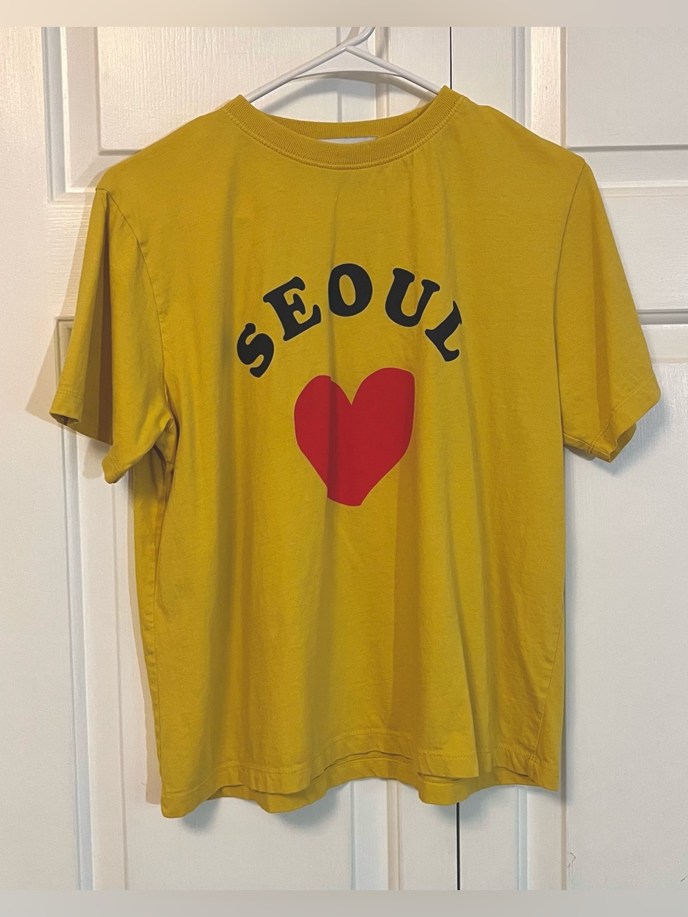 Vintage/70s Inspired Mustard Yellow “Seoul” Tee